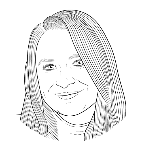 Illustration of Michelle, marketing coordinator for AOX Biopharma, LLC